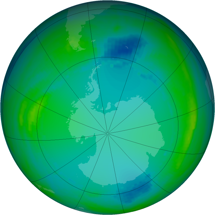 Ozone Map 1991-07-19